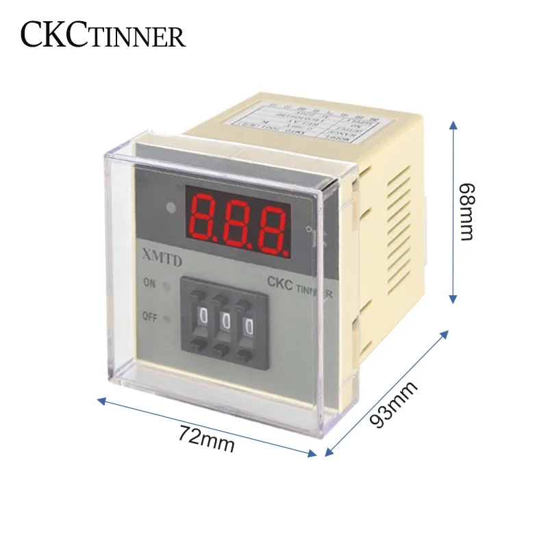 

XMTD-2001 PID Digital Display Temperature Controller 0-399℃ 0-999℃ K E PT100 Thermocouple 220AC 75*75mm Thermostat 220V 110V