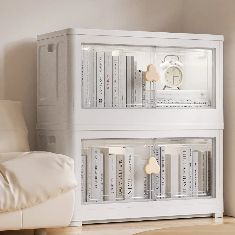 

Children's bookcase dust-proof book storage cabinet household installation-free bookshelf floor shelf simple folding bookcase
