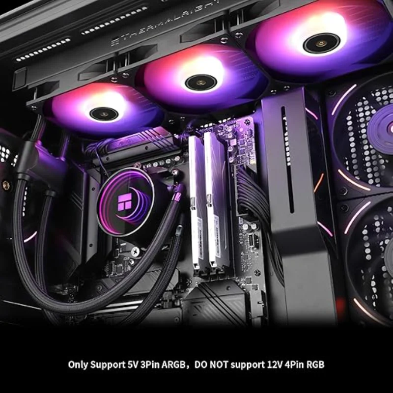 Thermalright Frozen Notte 360, черный ARGB, водяное охлаждение, кулер для процессора, вентиляторы с ШИМ 3 × 120 мм для AM5 AM4 Intel LGA 1700/115X/1200/2011