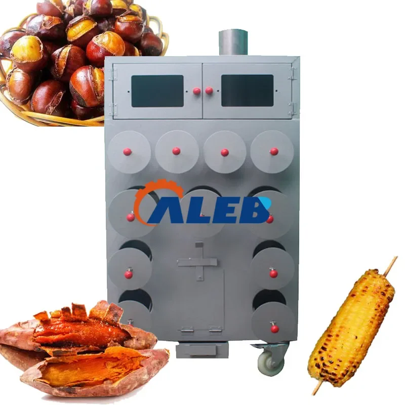 Commercial sweet potato corn roasting machine corn chestnut grill heating machine with wood carbon fire