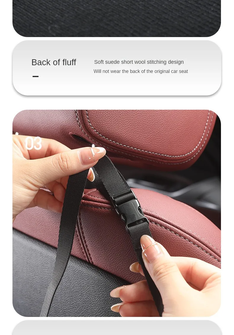 Auto Sitz Mittleren Kleiderbügel Lagerung Tasche Leder Auto Handtasche Halter Zwischen Sitze Kopfstütze Hängen Telefon Wasser Tasse Organizer Taschen – Detail 9