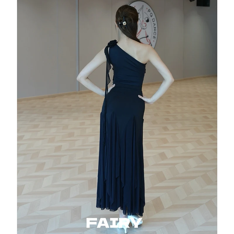 Roupas de dança de salão de verão mulheres valsa dança prática roupas desempenho vestido adulto baile clube moderno dança wear bl16690