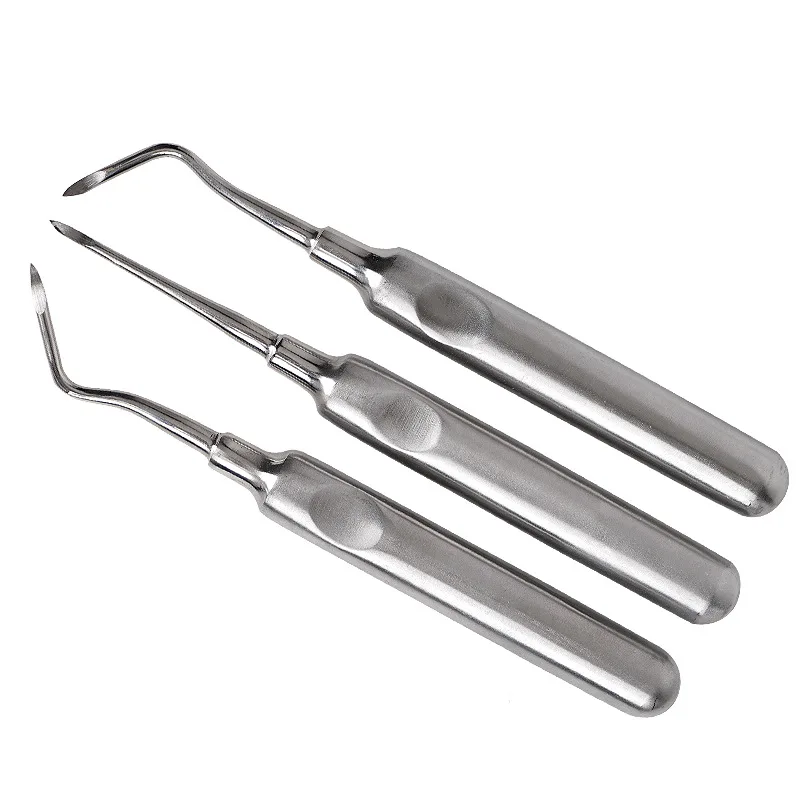 Dental tools thin-handled root apex elevators dental extraction elevators triangular T-shape straight curved root apex elevators