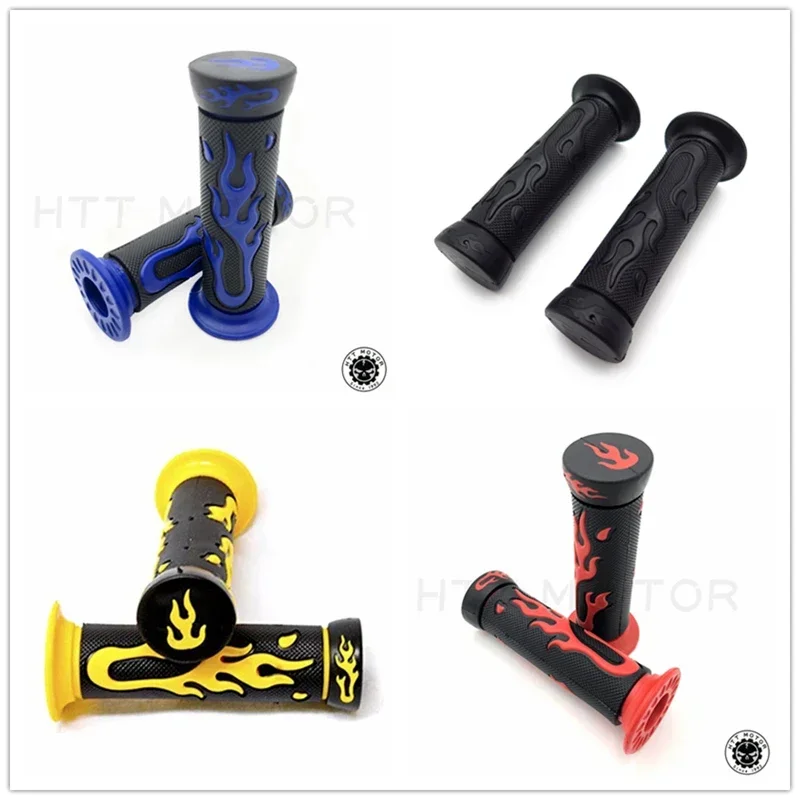 

7/8" 22mm Flame Fire Black Hand Grips for YAMAHA FZR YZF 600 ATV QUAD JET SKI Motorcycle Parts