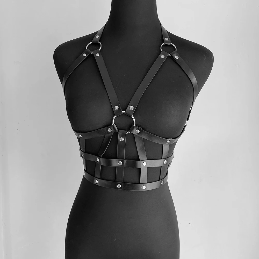 Full Body Harness Skirt Bra For Festival Sexy Dance Costumes Leg Harness Garter Belt Erotic Underwear Fetish Cage Sword Belt