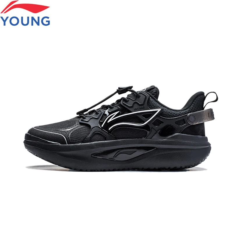 Li-Ning Kids Boys Sports Style Leisure Shoes Cushion Bounce Child Shoes Stable Support Comfortable Wearable Sneakers YKCT148