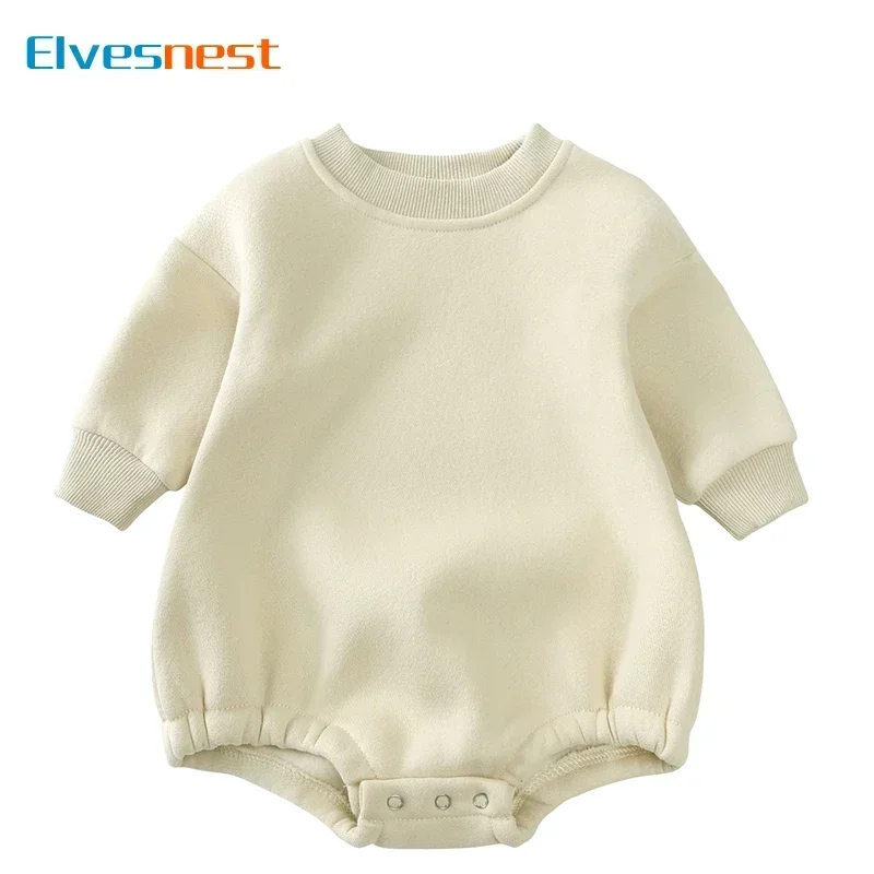 

Winter Baby Girl Clothes Solid Color Cotton Long Sleeves Newborn Clothes Boys Bodysuits Fashion Infant Clothing 3-24 Months