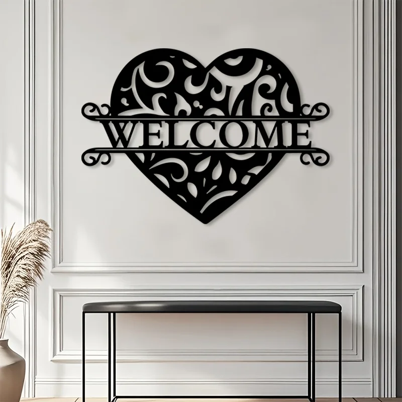 Interlocking Hearts Iron Wall Sculpture Abstract Rustproof Metal Art Bedroom Valentine Wedding Anniversary Multi Holiday Decor
