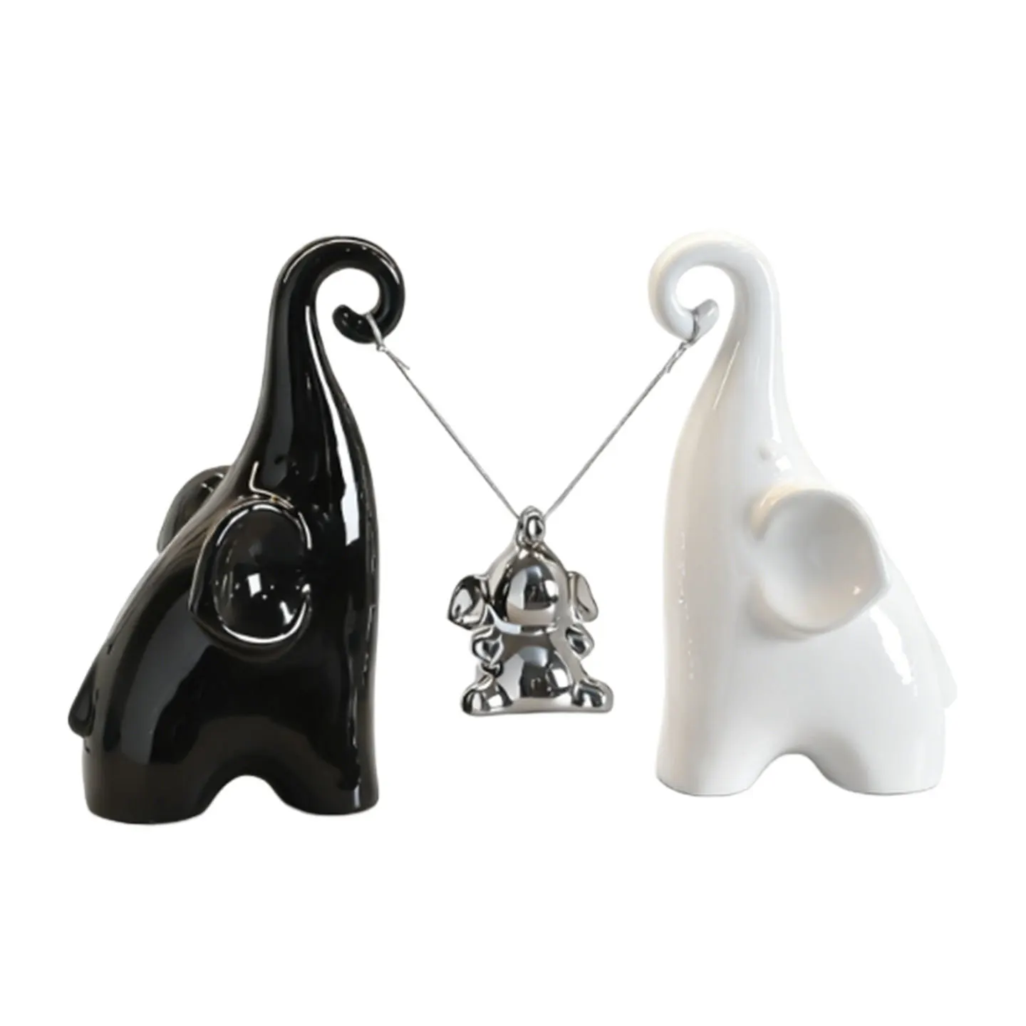 

PYH creative desktop elephant ornament home jewelry living room TV cabinet high-end wine cabinet decoration