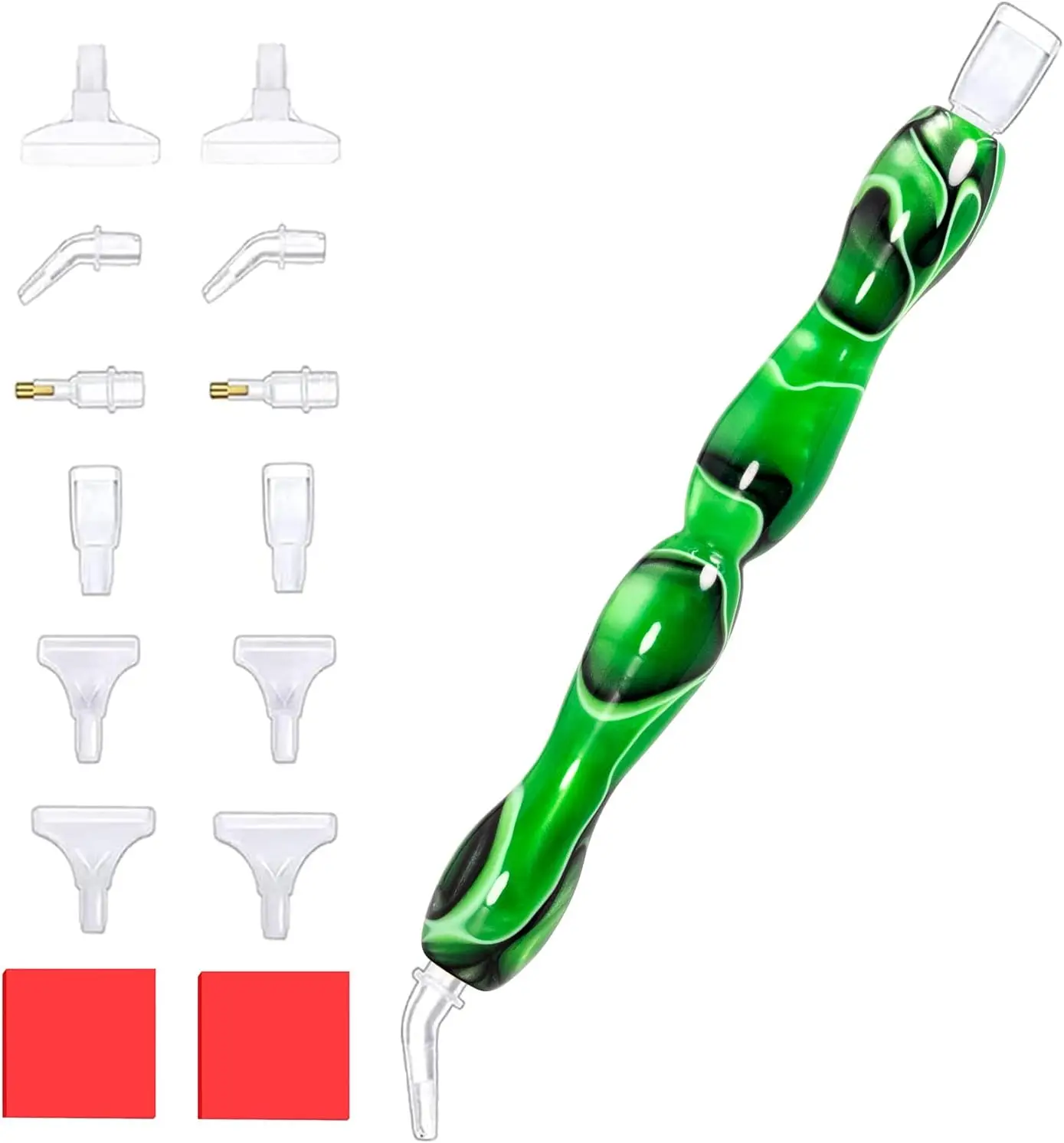 

Diamond Painting Pen Set - Ergonomic Drill Tool with Multiple Tips, Green