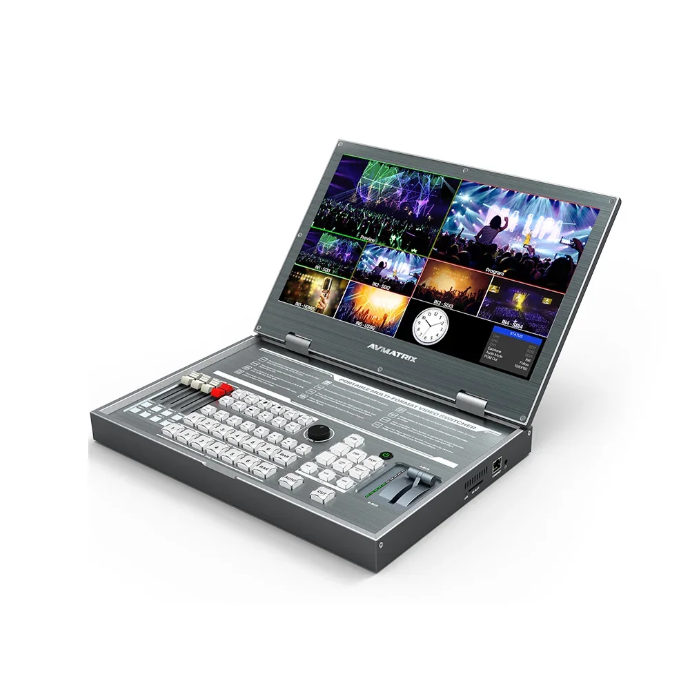 New Arrival Professional Audio Video Digital Audio Video Mixer Input 3G-SDI *4, HDMI 2.0 / DVI/ USB*2 3G-SDI*1 (AUX)