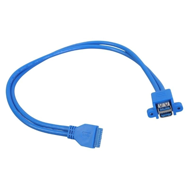 E8BA USB3.0 اللوحة الأم USB موصل مزدوج أنثى إلى محول الموسع الإناث 20 دبوس كابل محول رأس الدبوس
