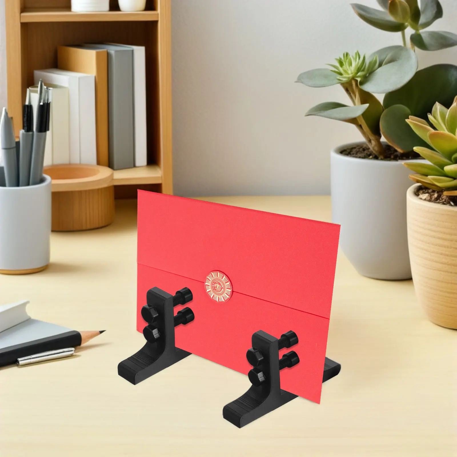 1Pair Multifunctional Adjustable Standing Mirror Brackets Certificate Display Stand 12Mm Thickness Picture Frame Support Home