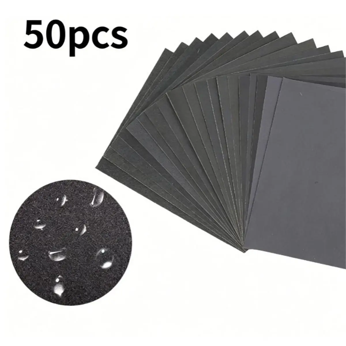 【UPGRADED VERSION】600 Grit Wet Dry Sandpaper Sheets, Abrasive Sand Paper for Auto Paint, Wood and DIY Craft Polishing-50pcs