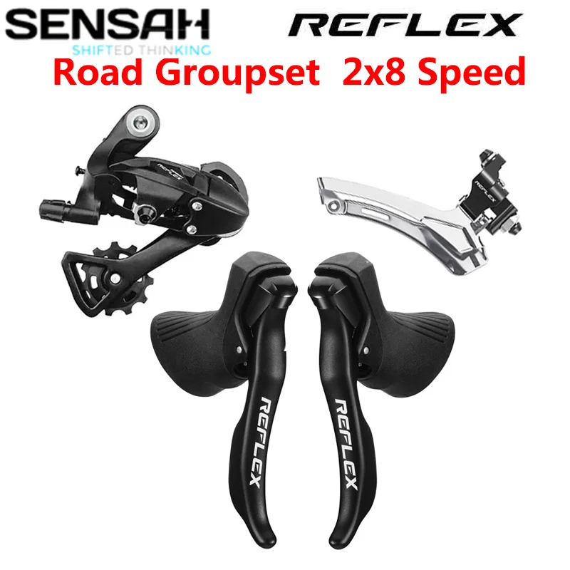

SENSAH REFLEX Road Bike Shifter 2x8 Speed Rear Derailleur Front Derailleur Sora Tiagra Claris Sensah Groupset
