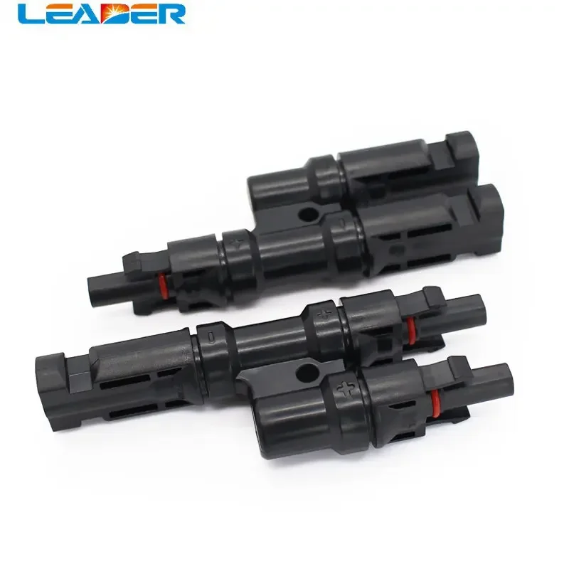 

LEADER 100 Pairs/lot TUV Approved IP67 Solar T Branch Connector MMF+FFM 2 To 1 Solar PV Branch Connector for Solar Power System