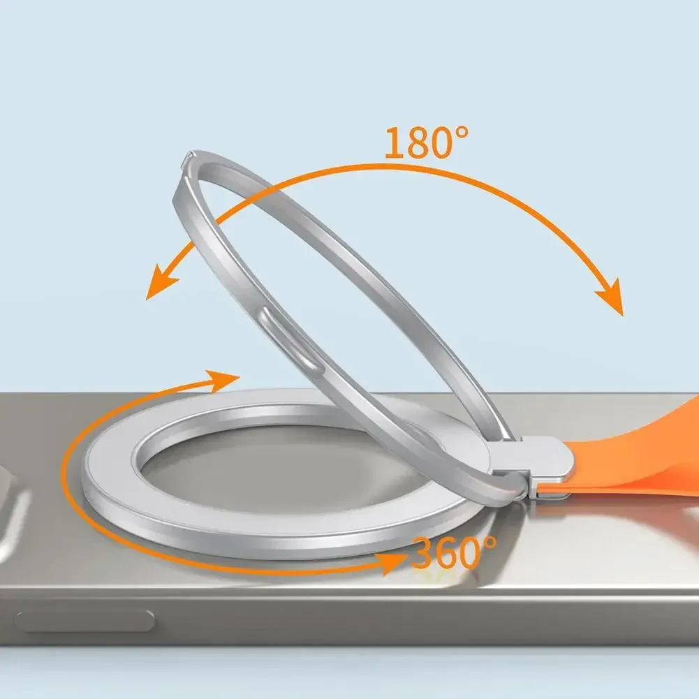 Magnetic Cell Phone Ring Holder Case for MagSafe IPhone 13 14 15 16 Pro Max Plus Removable Mac Safe Magnet Stand