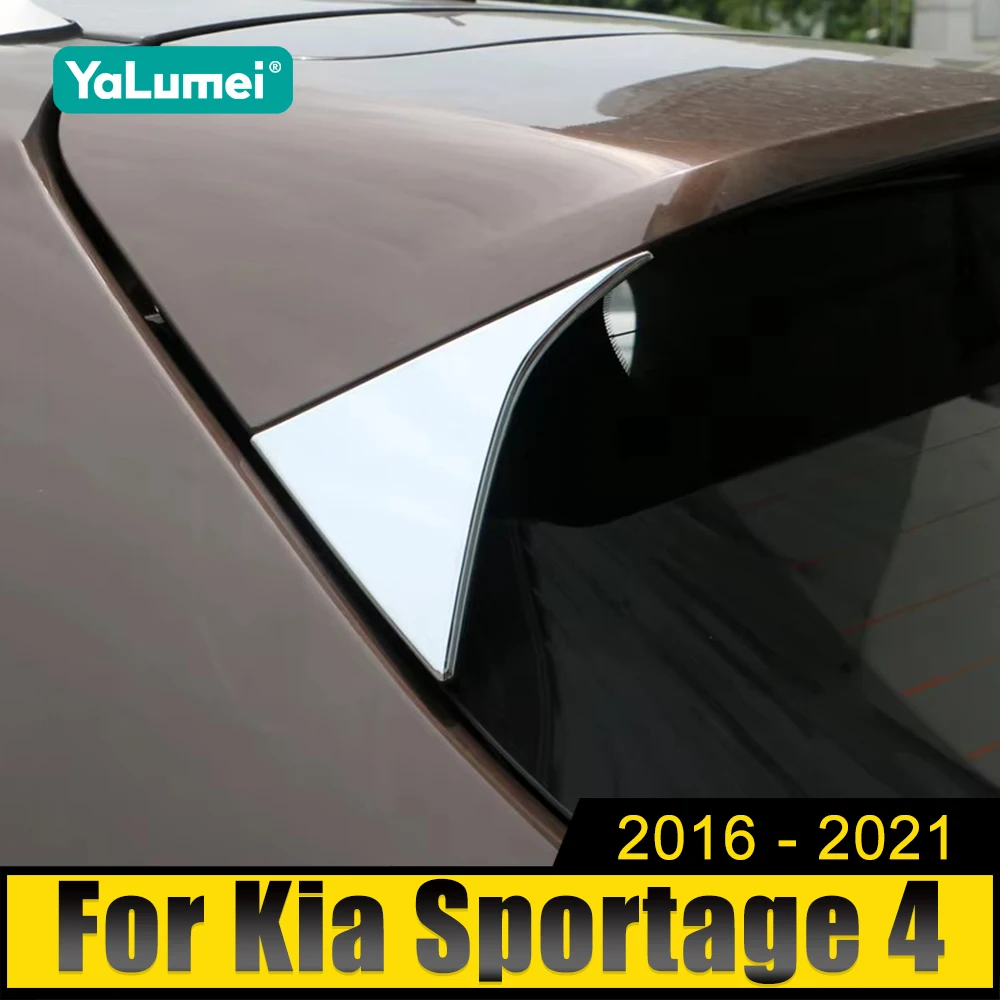 

Car Rear Window Spoiler Side Wing Decorative Strips Stickers Accessories For Kia Sportage 4 QL 2016 2017 2018 2019 2020 2021