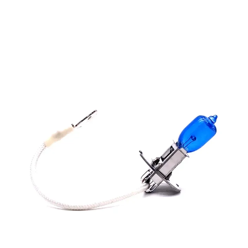 10 Pcs H3 12V55W Super White Car Halogen Lamp 5500K Quartz Glass Car Light 100W Pk22s Headlamp Fog Bulb Wholesale