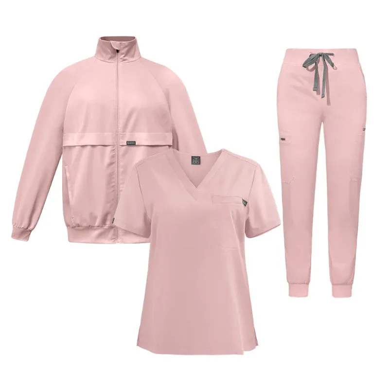 Handwashing Suit Set, Long Sleeved Jacket+inner Top+long Pants, Operating Room Medical and Surgical Gowns, Nursing Work Uniforms