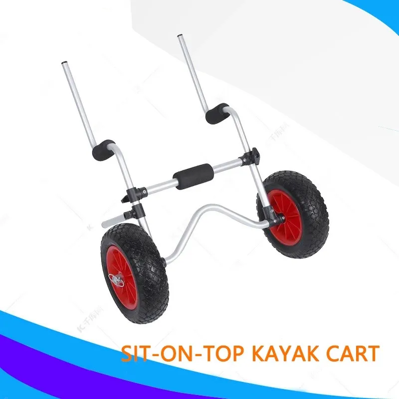 Aluminum Canoeing Trailer Trolley Hand Buggy Transport Tools ATV Foldable