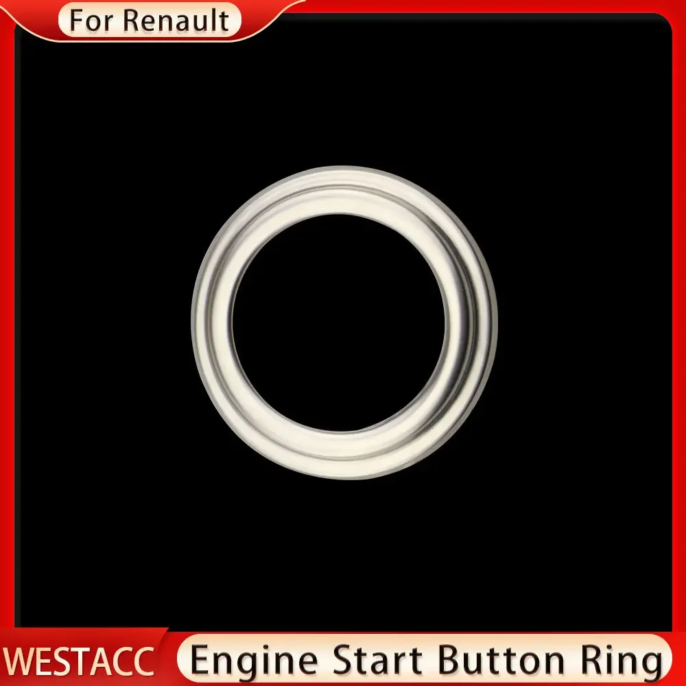 Car Ignition Key Hole Ring Engine Start Stop Button Sticker Cover for Renault Koleos for Samsung QM6 2016 - 2021 Accessories