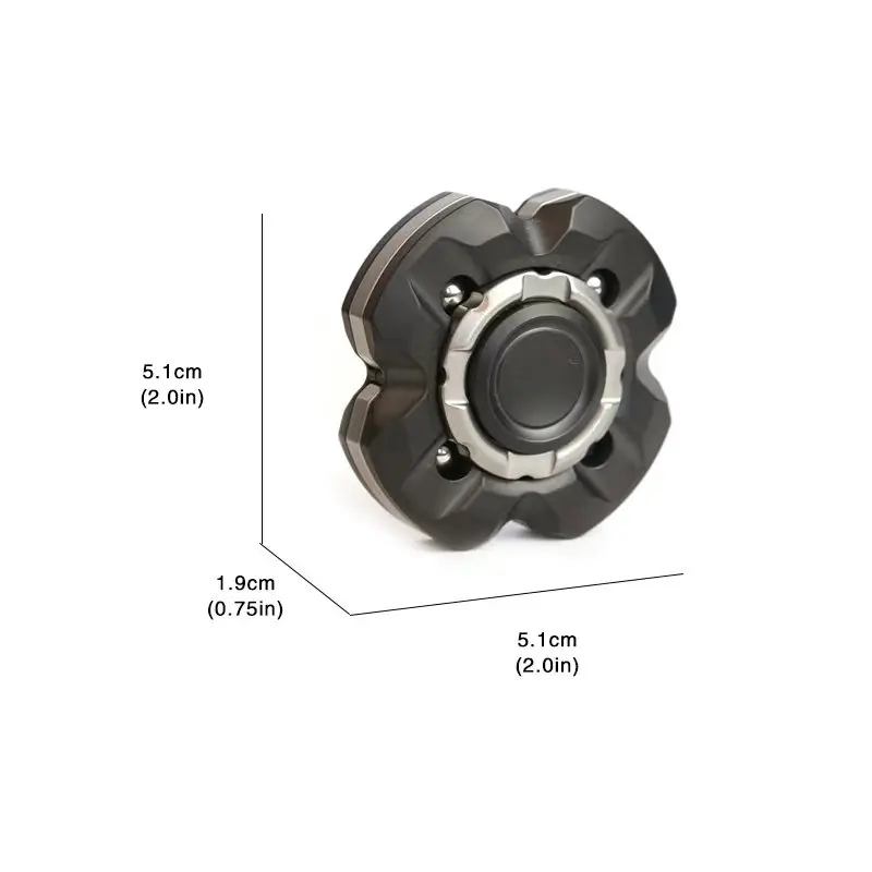 TQ Kaijia Edelstahl Fidget Spinner EDC Hand Spinner zur Stressabbau ADHS Fokus Werkzeug & Angstlinderung Spielzeug Kreatives Geschenk