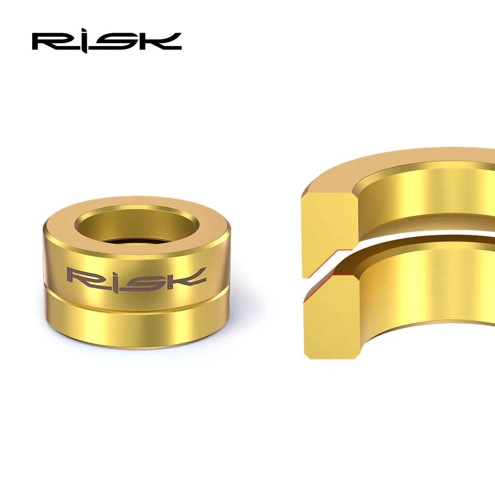 Risk MTB Bike M6 Titanium Alloy Concave and Convex Washer,For Disc Brake Clamp XT XTR,Bicycle Gasket,Cycling Spacer,Accessories