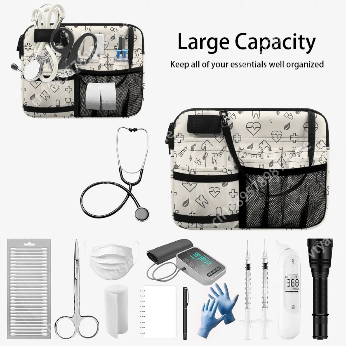 Organizer Pouch Nurse Fanny Pack Purse Nursing Waist Bag Tool Bag Storage Medical Supplies Adjustable Bum Bag Multi Compartment image 6