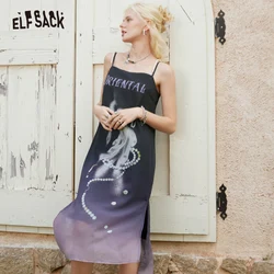 ELFSACK Chiffon Slip Dresses Women 2023 Spring/Summer Sleeveless Daily Dress