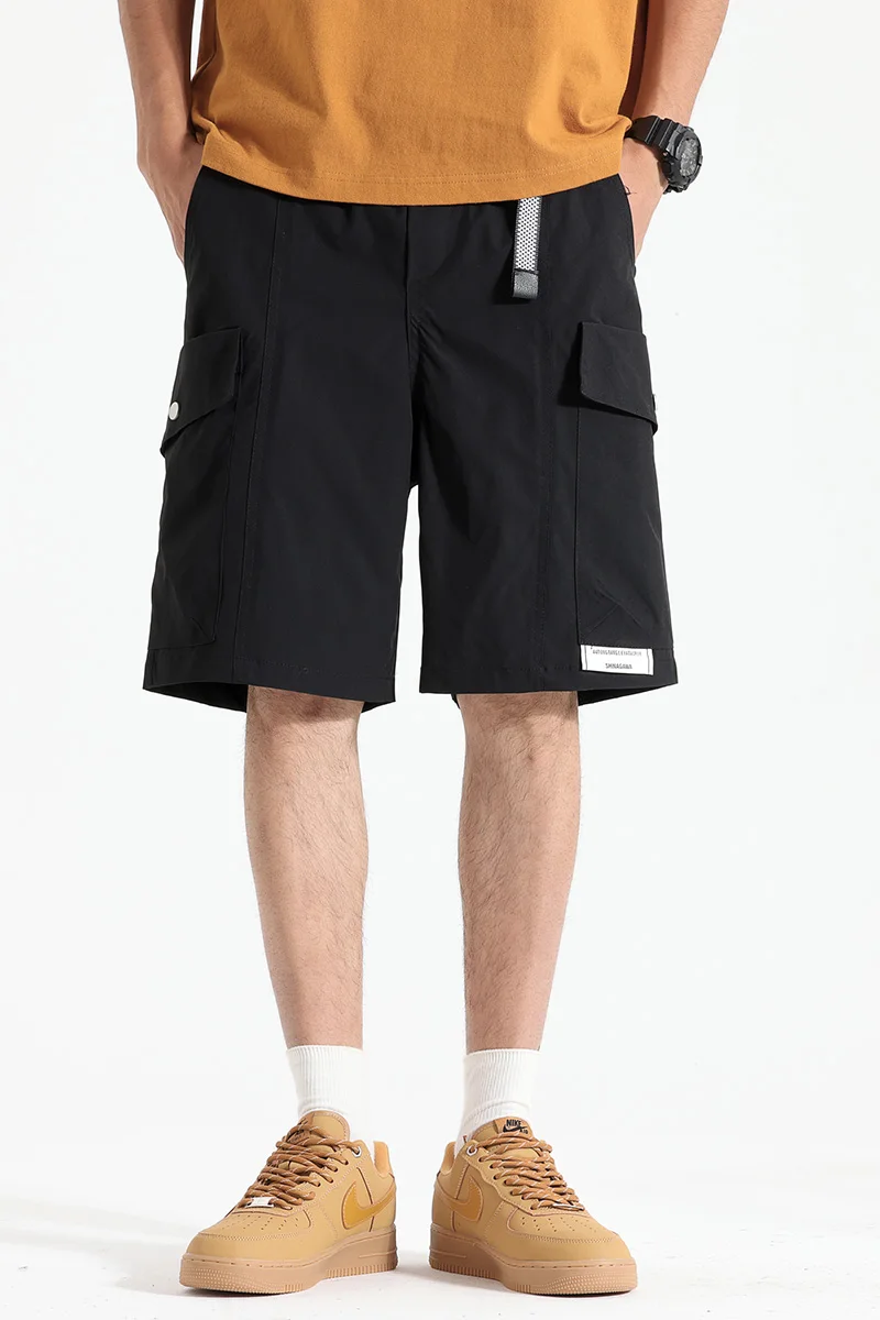 Novedad de verano, pantalones cortos de trabajo sueltos informales para hombre, diseño de bolsillo grande tridimensional de doble cara de estilo americano, duraderos y li