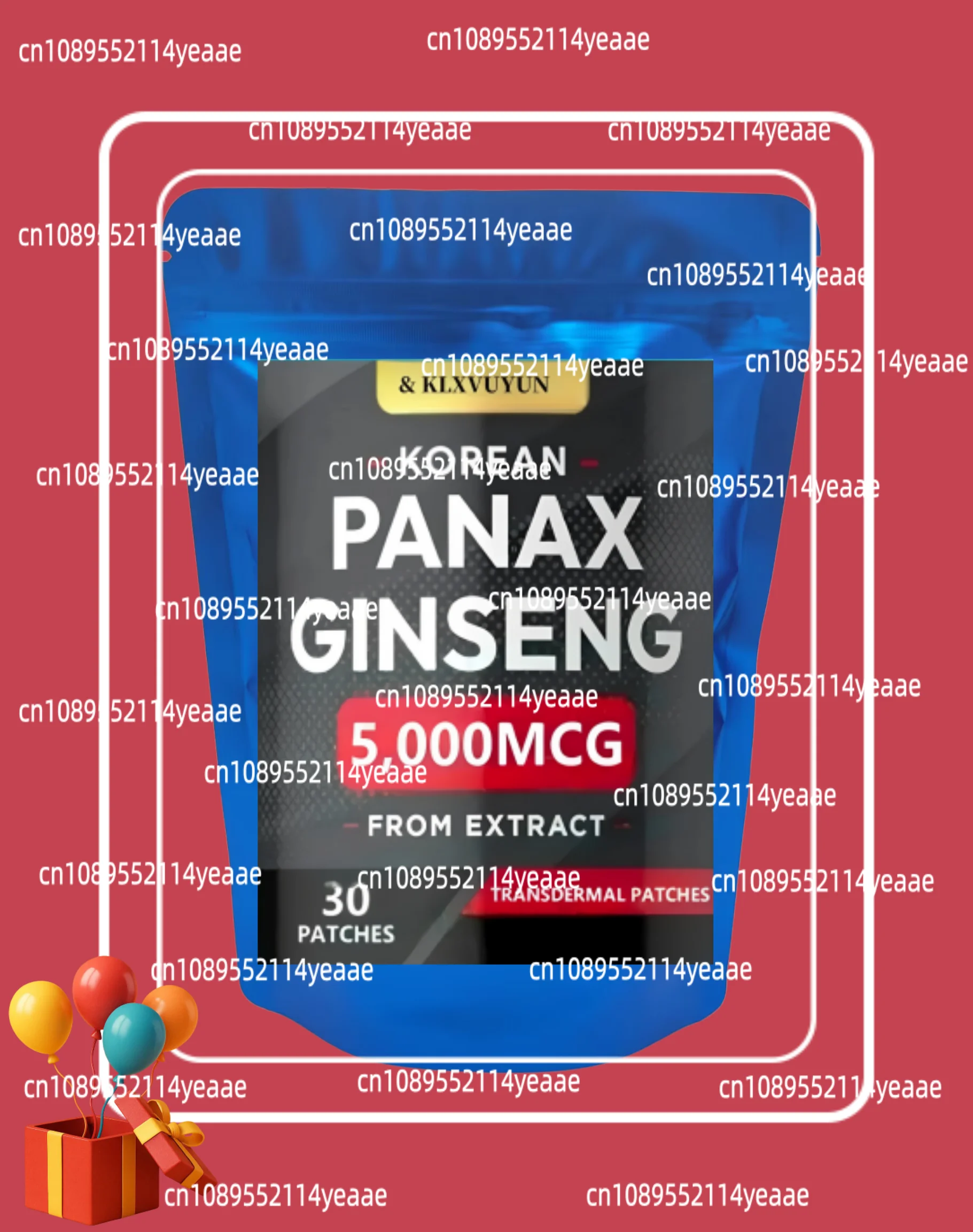 Men's And Women's Korean Red Panax Ginseng With Ginkgo Biloba - 30 Pieces Of Transdermal Patches Produced In The United States