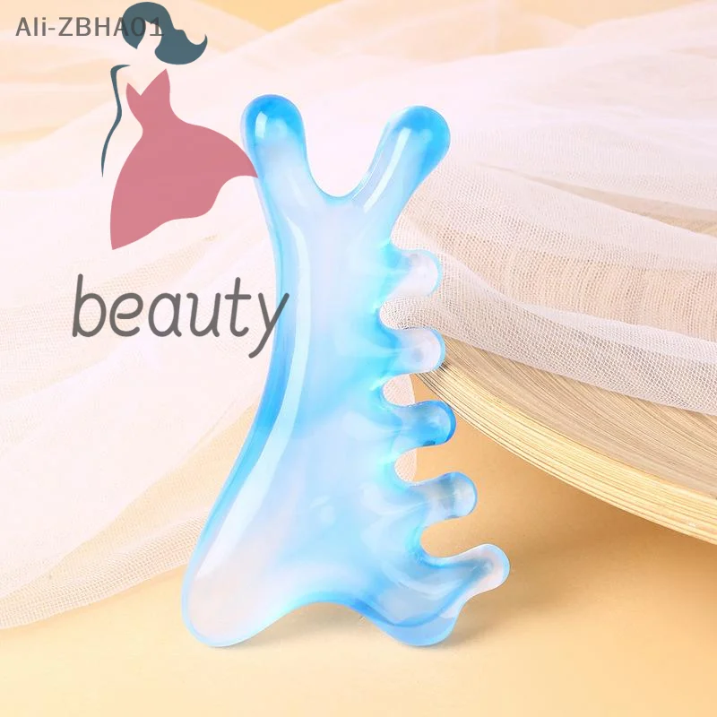 Gua Sha Massage Comb Fine-Tooth Scraping Meridian Massage Comb Relaxing Resin Body Massage Comb Head Massage ToolLittle Dolphin