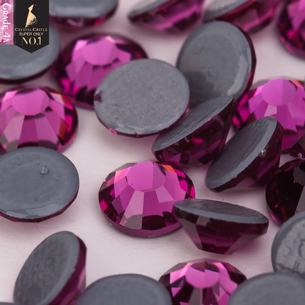 

Crystal Castle 4A All Size Shiny Color 2 Strass Glass Crystal Rhinestone Hotfix Nail Art Glitter Rhinestone Hot fix For Clothes