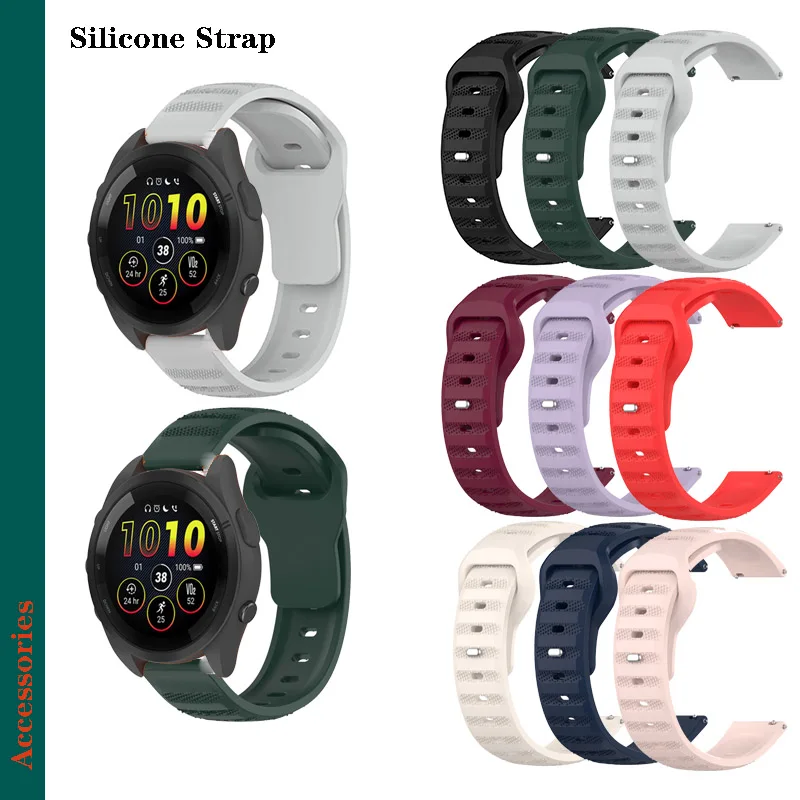 

For Garmin Watch 265 265s 255 255s /165 /158 / 245 / Vivoactive 5-3 / Venu-3-3s-2 Strap Fashion Silicone Spare Band 18 20 22mm