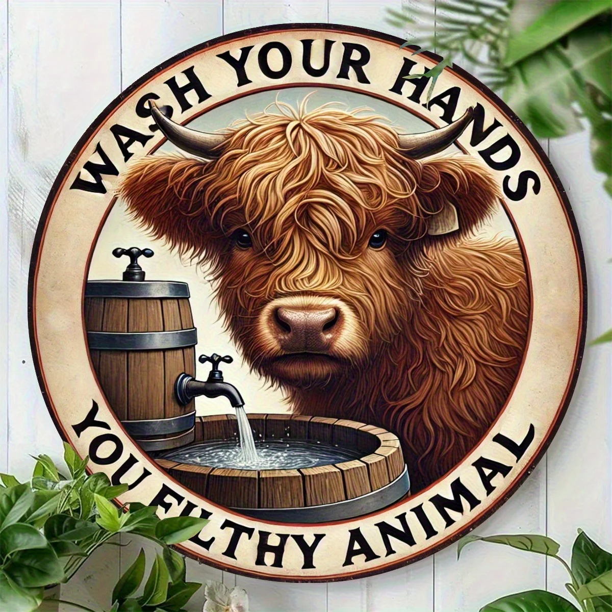 2D Country Style High Country Bull Pattern 