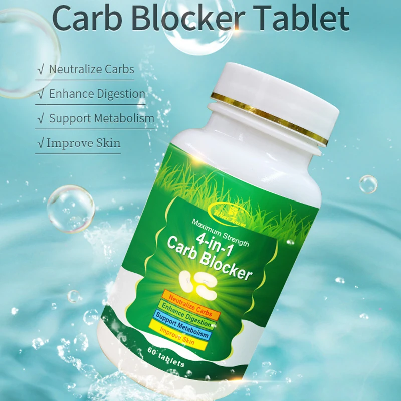 4 in1 Carb blocker pill neutralizes carbohydrates  digestion Support metabolism improves skin health