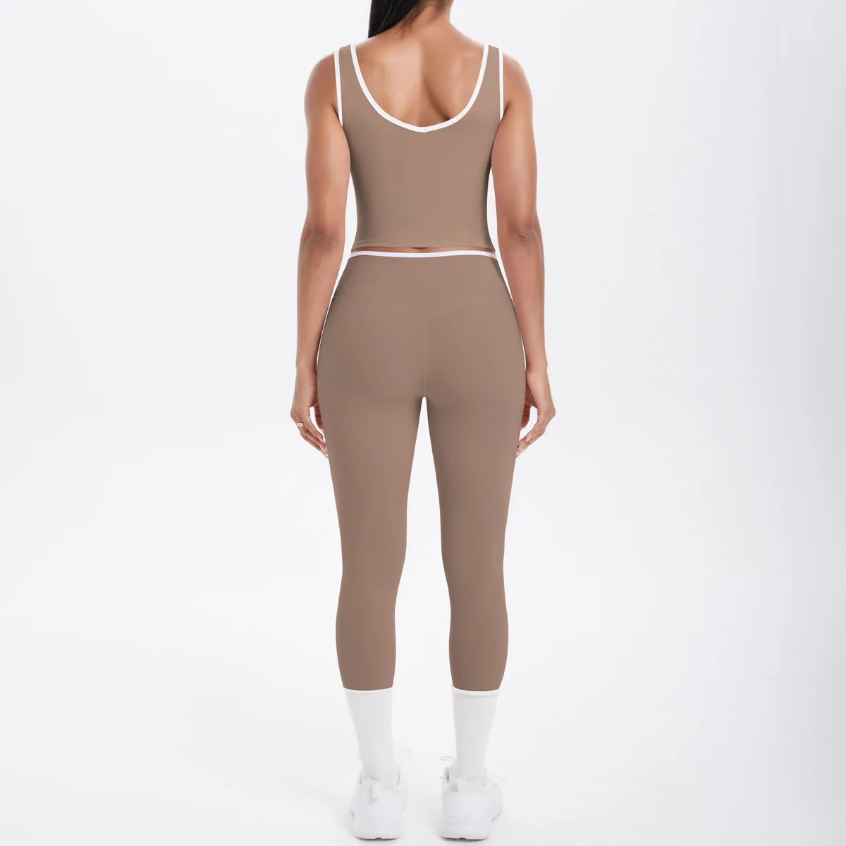

Yoga Set Sports Fitness High Waist Peach Hip Brushed Tight Breathable Cross Yoga Set for Running Workout Clothing Gym Sportswear