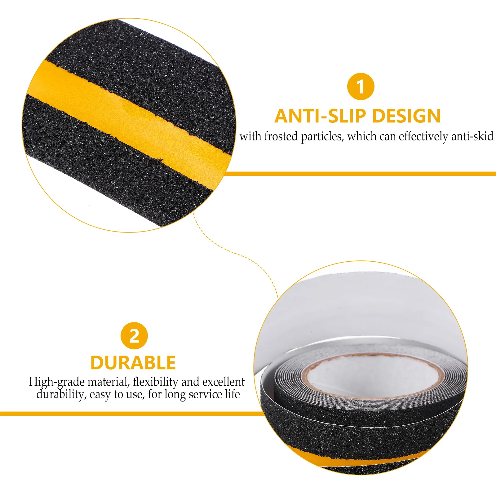 1 لفة شريط تحذيري عاكس المضادة للانزلاق الحذر مؤشر السلامة الأرضية ليلة الفلورسنت العملي شريط تحذيري الأرض #2