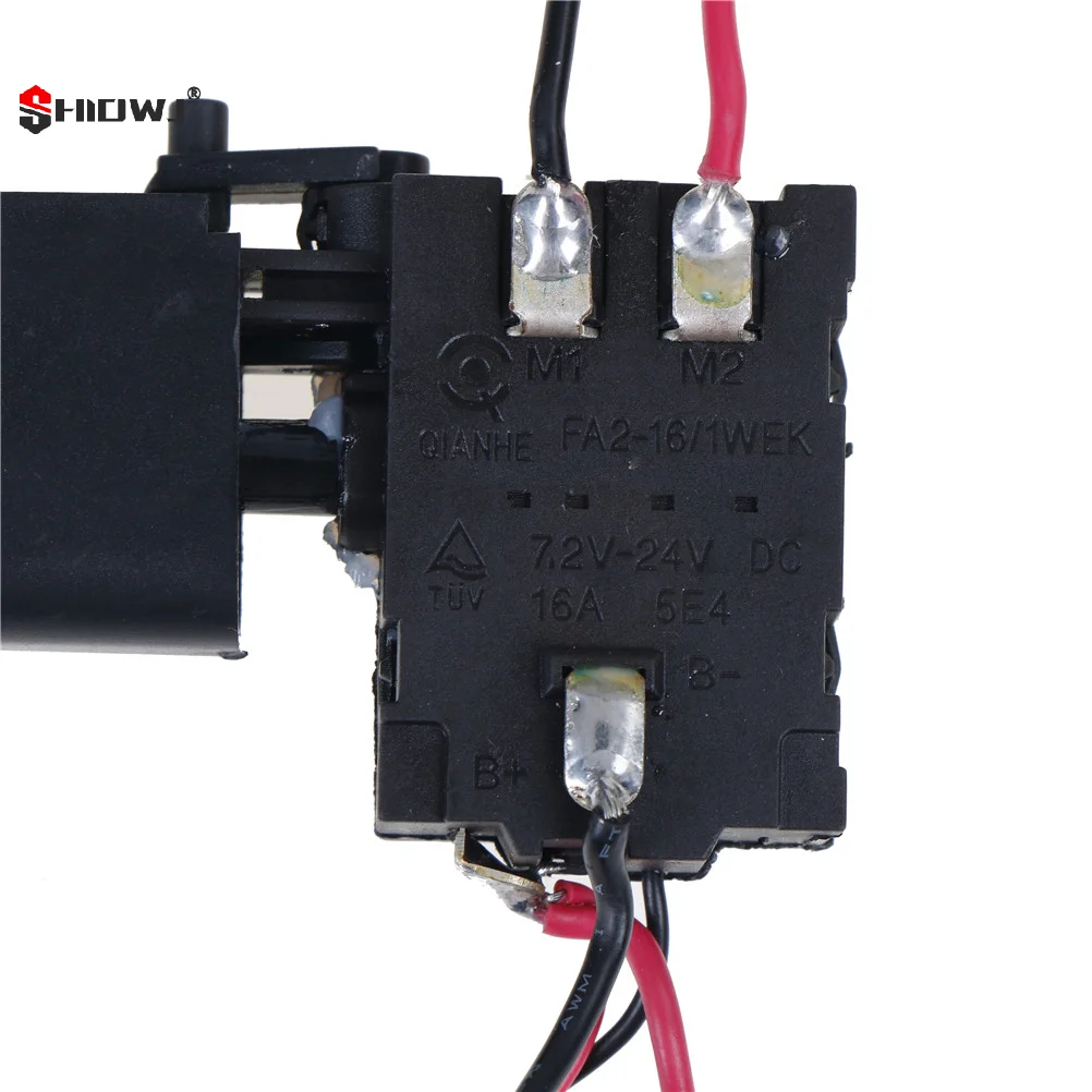 تيار مستمر 7.2-24 فولت الحفر الكهربائية الغبار التحكم في السرعة دفع زر الزناد التبديل E-وجع مفاتيح استبدال أداة السلطة الملحقات