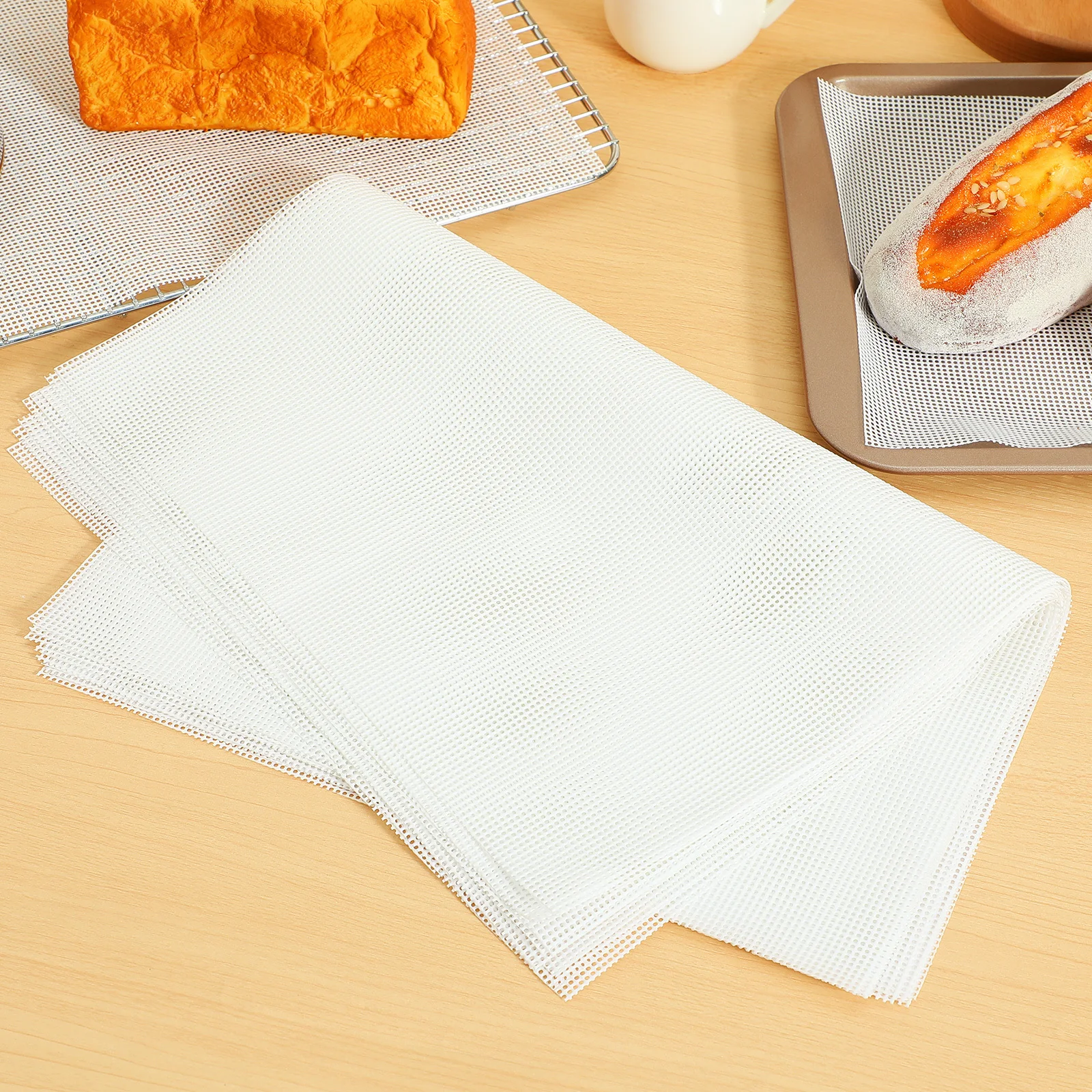 10pcs Silicone Steamer Mat Non Stick Fine Mesh Dehydrator Sheets Reusable Pan Liners For Ovens Microwaves Dehydrators Freeze