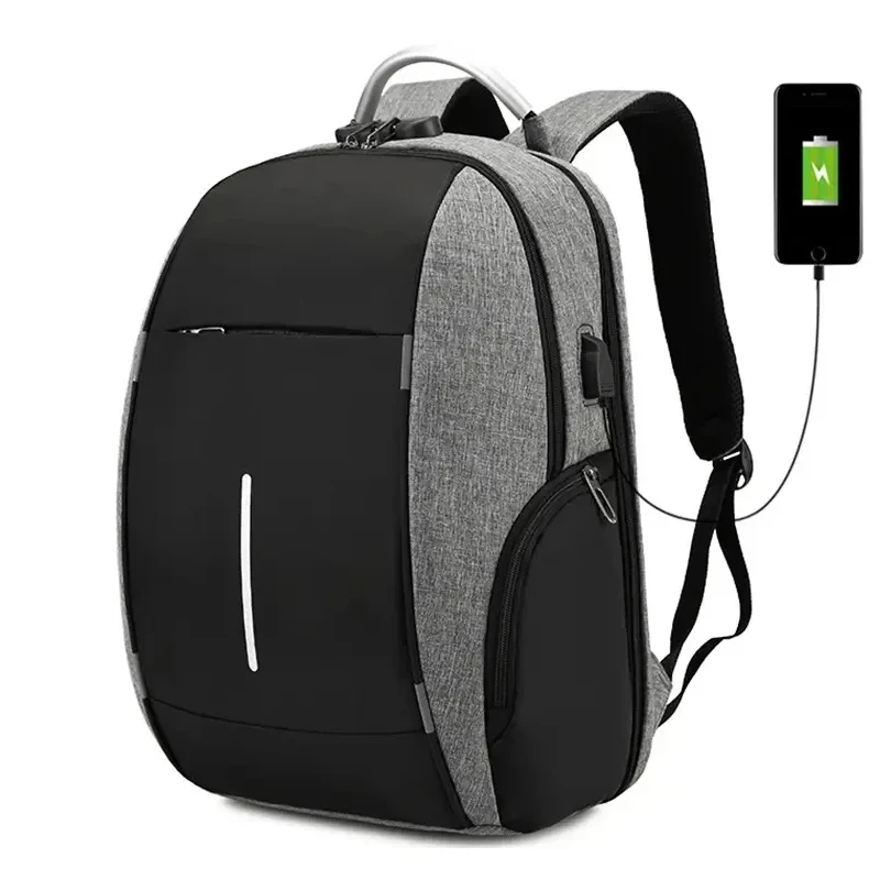 Anti Theft USB Charging Waterproof Backpack Men Big Capacity  School Bags Business 15.6 Inch Laptop Backpack Travel Bag For Men