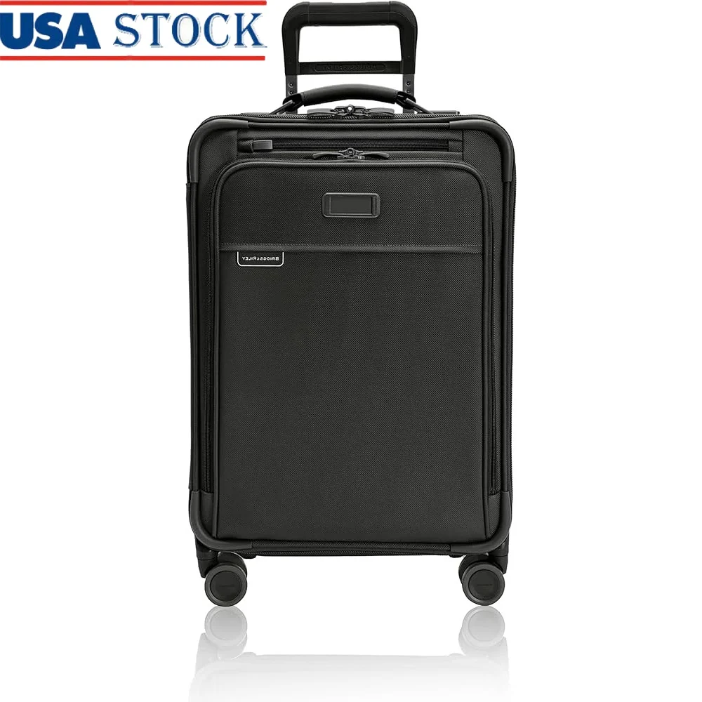 

22 Inch Expandable Carry On Luggage Softside Spinner Wheels Travel Suitcase Business Bag USB Pocket Wrinkle Free Clothes