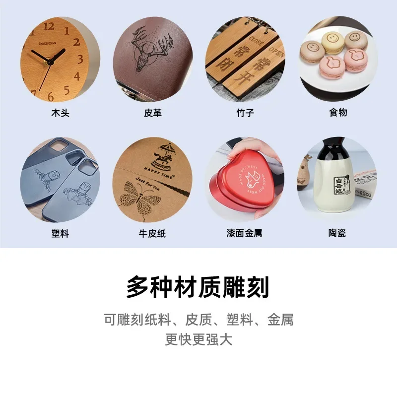 DAJA DJ6 Mini Portable Laser Engraver Diy Bluetooth Machine Painted Dog Tag Paper Leather Wood Plastic Logo CNC Business Machine view 2