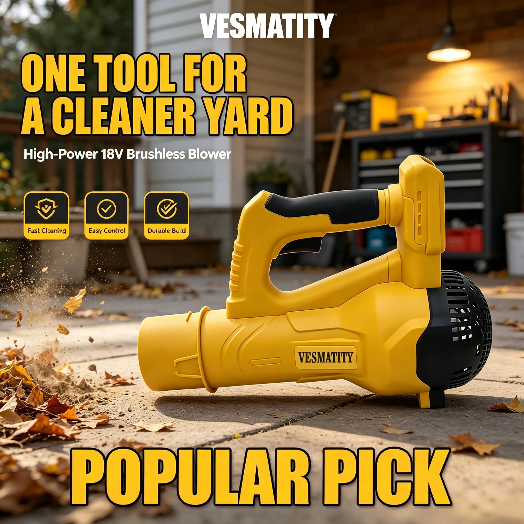 VESMATITY Cordless Brushless Angle Grinder, Cutter, Electric Wrench, Polisher, Air Pump, Heat Gun Multifunctional Power Tools