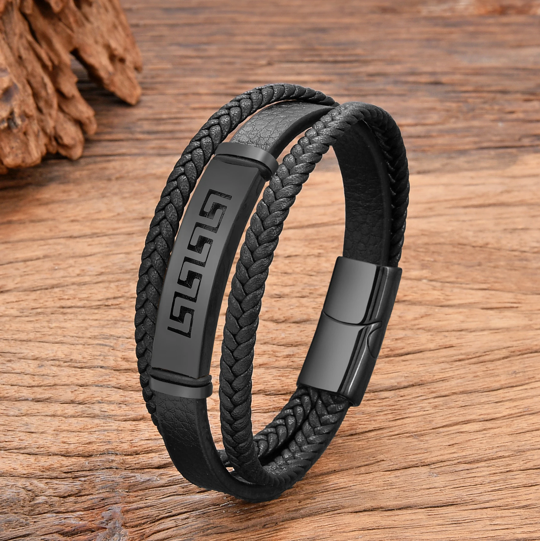 High Quality Stainless Steel Charm Bracelets Bangles For Man Women Fashion Jewelry Accessories Multilayer Leather Bracelet loves