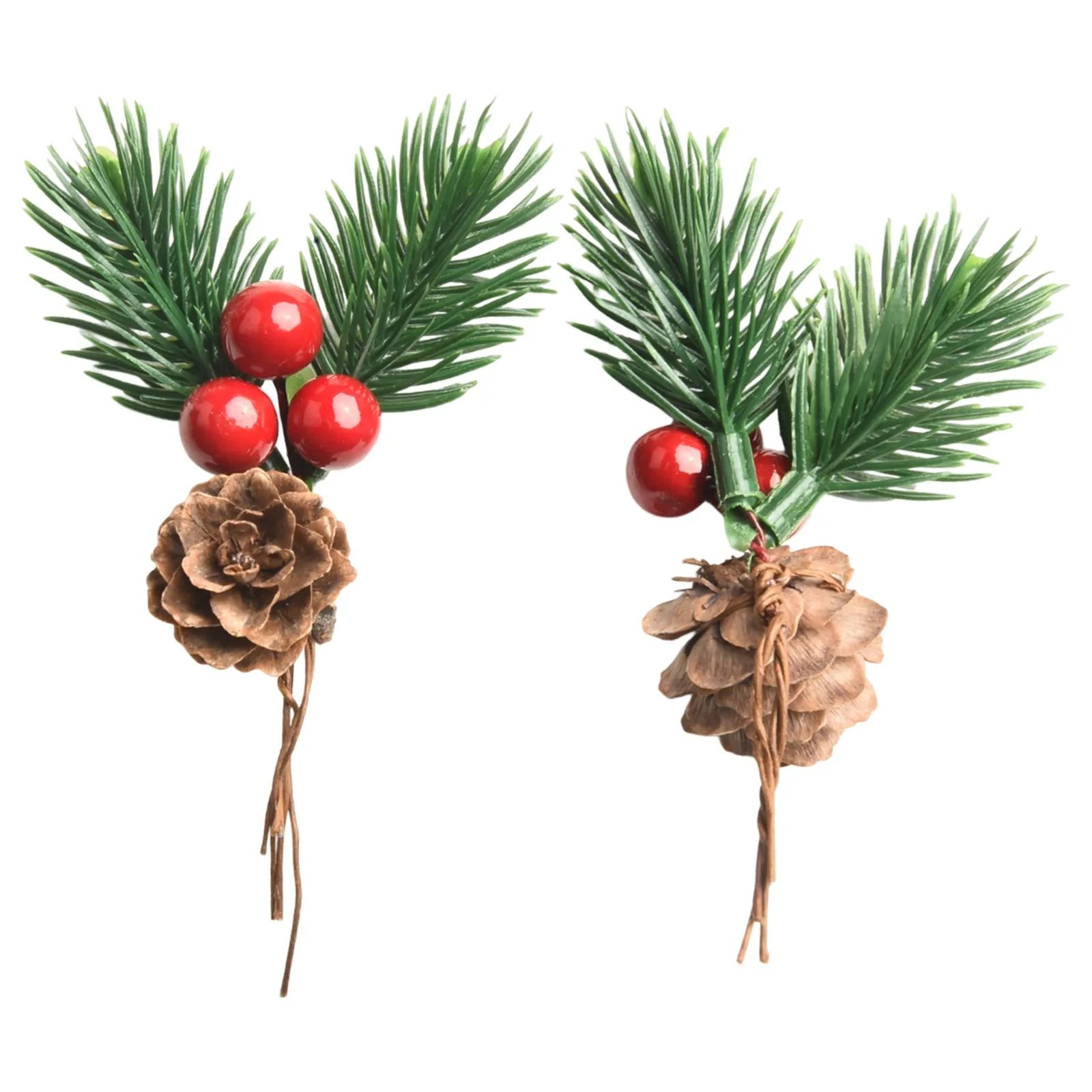 Holiday Gatherings Approximately 9-10 Cm Artificial Pine Picks DIY Crafts Holiday Decor Party Decor Realistic Appearance