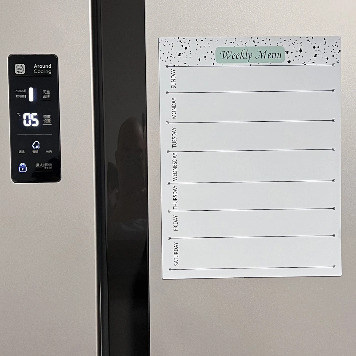 1 magnetic refrigerator sticker message board with erasable soft whiteboard sticker weekly schedule