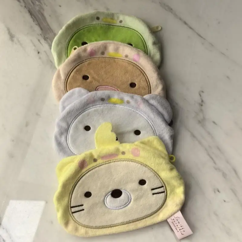 Cartera de felpa de dibujos animados Kawaii Sumikkogurashi, monedero encantador para estudiante, bolsa de almacenamiento para auriculares, periféricos de animé, regalo de cumpleaños