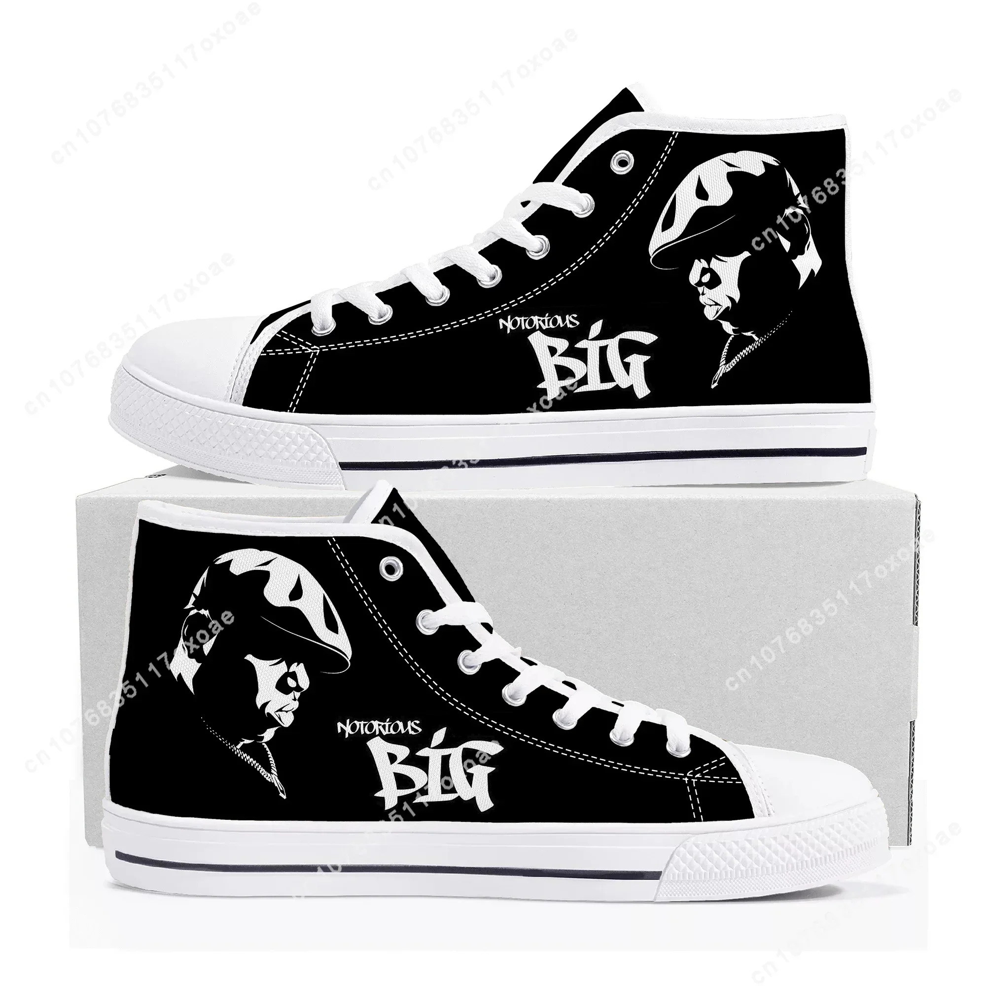 The Notorious Big High Top Sneakers Mens Womens High Quality Biggie Smalls Canvas Sneaker Casual Shoe Customize Shoes